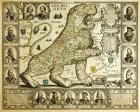 Leo Belgicus Map - Hendrik Floris Van Langren Pre 1609