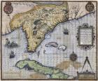 French Map Of Florida - Floridae Americae Provinciae 1564
