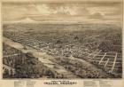 Salem Oregon 1876 Birds Eye View