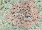 1920 tourist pocket map of Paris