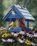 Birdhouse/Birds/Coneflower