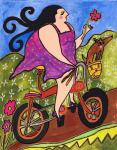 Big Diva Riding Bicycle