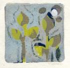 Gray Flowers Monoprint