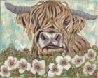 Floral Highland Cow