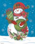 Snowman with Wreaths