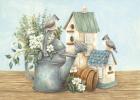 Watering Can and Chickadees