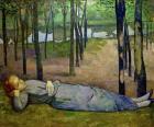 Madeleine in the Bois d'Amour on the River Aven