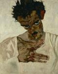 Egon Schiele  Self-Portrait With Bent Head, 1912