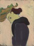 Women Seen in Profile with a Green Hat, c.  1890-189