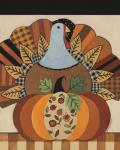 Turkey and Patterned Pumpkin