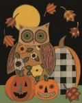 Floral Owl and Pumpkins