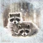 Enchanted Winter Raccoons
