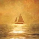 Solo Gold Sunset Sailboat