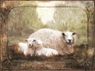 Vintage Ewe and Sleeping Lambs