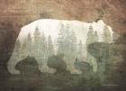 Green Forest Bear Silhouette