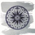 Brushed Midnight Blue Compass Rose