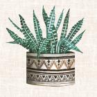 Cactus Mud Cloth Vase III