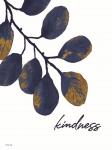 Kindness Navy Gold Leaves