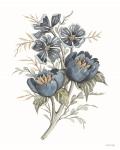 Blue Botanical Peonies
