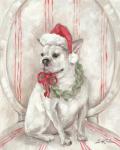 French Bulldog Santa