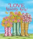 Love Blooms Here Wellies