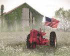 Red Patriotic Tractor