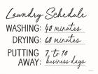 Laundry Schedule