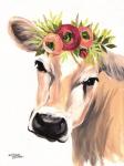 Jersey Cow with Floral Crown