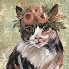 Cat with Floral Crown