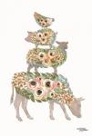 Floral Stacked Animals