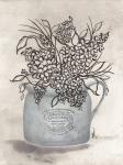 Sketchy Floral Enamel Pot