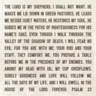 The Lord is My Shepherd