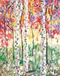 Colorful Birch Forest