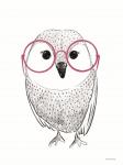 Owl in Pink Glasses
