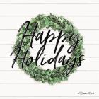 Happy Holidays Boxwood Wreath