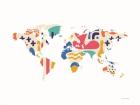 Abstract Colorful World Map