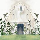 White Floral Barn