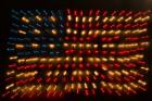 Americana Flag made of zoomed Neon Lights