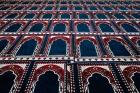 Pattern of prayer rugs, Islamic mosque, Cairo, Egypt