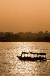 Egypt, Luxor Water taxi at sunset Nile River