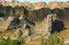 Madagascar, Isalo National Park, Eroded sandstone