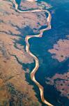 River flowing through land below, Madagascar
