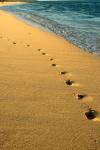 Footprints in the Sand, Mauritius, Africa