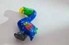 Blue wooden Dodo bird toy, Mauritius