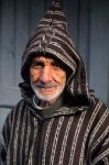 Portrait of Old Muslim Man, Tangier, Morocco, Africa