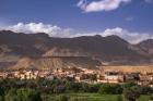 The Oasis City of Tinerhir beneath foothills of the Atlas Mountains, Morocco
