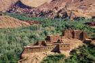 Dades Gorge, Morocco. Traditional Houses and Concrete Construction.