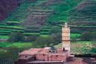 Geometric Tilework on Mosque Minaret, Morocco