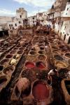 Tannery Vats in the Medina, Fes, Morocco