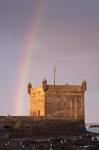 Rainbow over fortress, Essaouira, Morocco